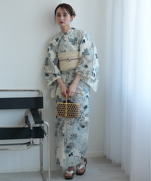 utatane 浴衣 ひとりで着れる！かんたん二部式浴衣セット 国内染色