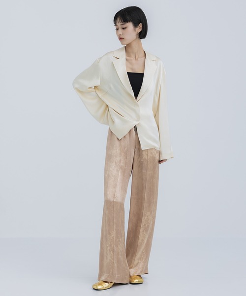 CLANE（クラネ） ブラウス シャツ 「CLANE/クラネ」TAILORED SATIN