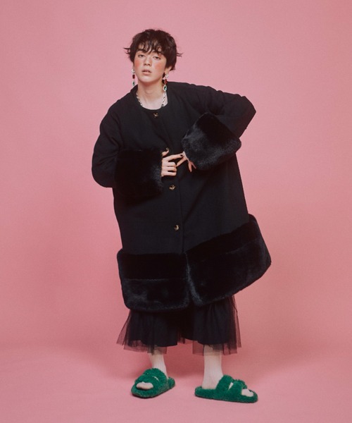 manana suerte（マニャーナスエルテ） ノーカラーコート コート