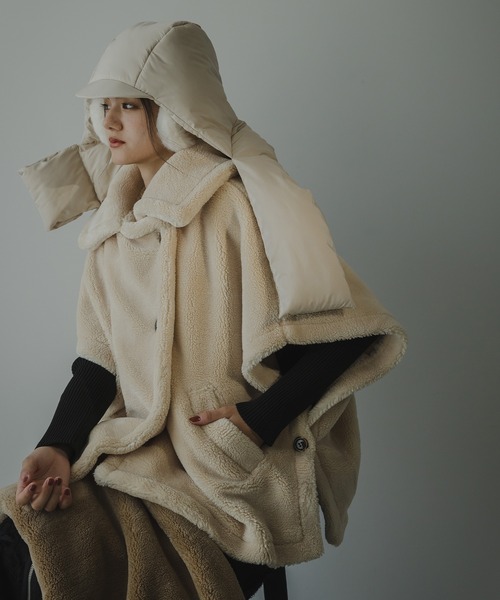 rectangle（レクタングル） ポンチョ テディベアポンチョコート