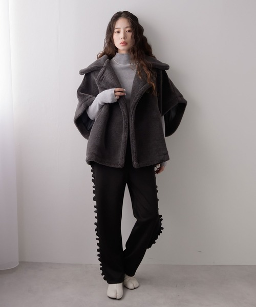 rectangle（レクタングル） ポンチョ テディベアポンチョコート