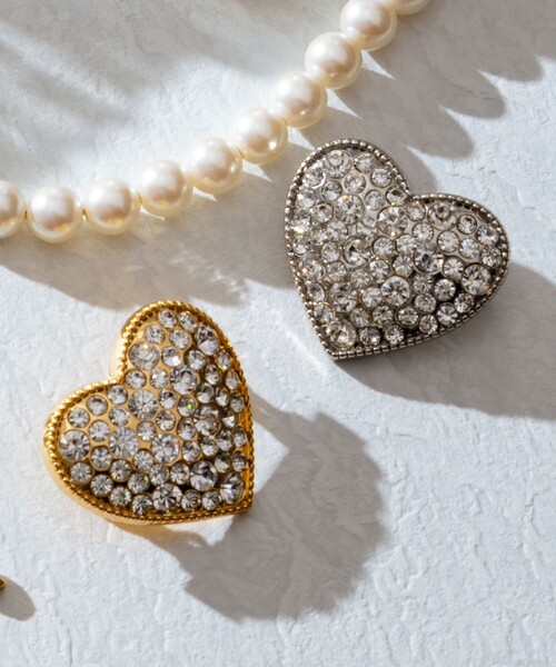 組曲（KUMIKYOKU） ブローチ ハートストーンブローチ レディース