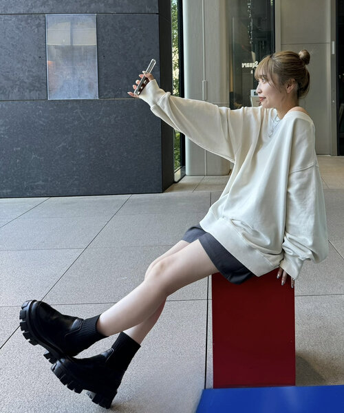 Discoat（ディスコート） ブーツ トラックソールソックスブーツ