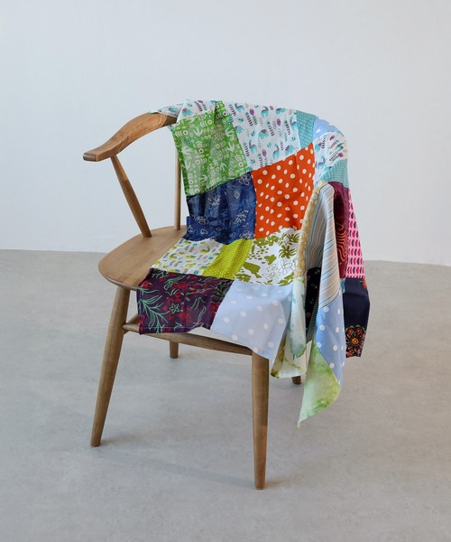 ブランケット パッチワーク ハンドメイド マルチカバー 100cm×100cm