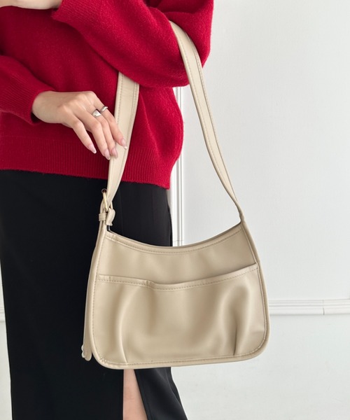 ショルダーバッグ バッグ 太ベルト2WAY PU素材 レディース : ZOZOTOWN