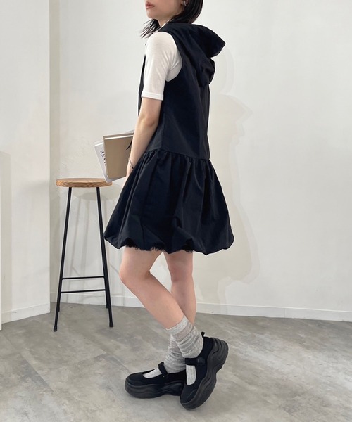 Jewelobe（ジュエローブ） ワンピース バルーンスカートフーディーミニ