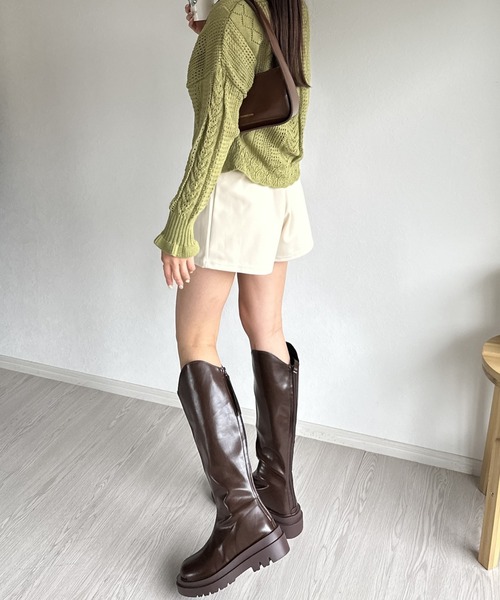 ブーツ ボリュームソールロングブーツ レディース : ZOZOTOWN Yahoo!店