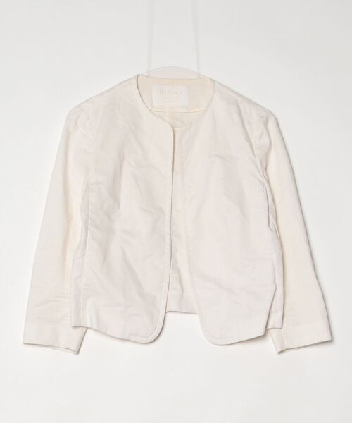 Ballsey（ボールジィ） ノーカラージャケット 36 ホワイト レディース