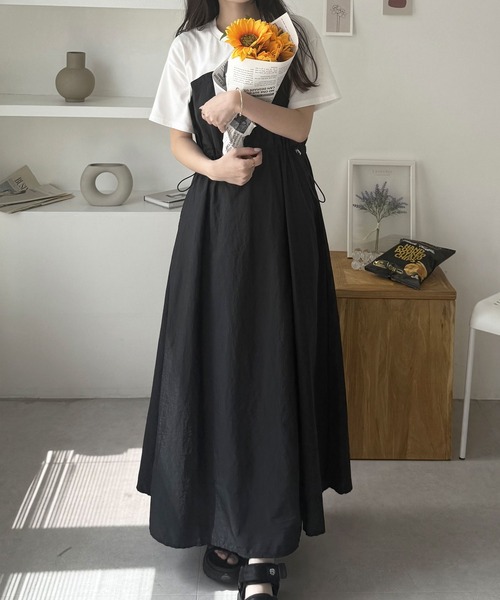 GeeRA（ジーラ） ワンピース 「S-XL展開」ハーフジップビスチェ