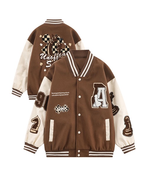 スタジャン 「HOOK」ユニセックス ワッペン 刺繍 カレッジ メンズ