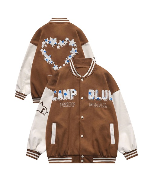 スタジャン 「HOOK」ユニセックス ワッペン 刺繍 カレッジ メンズ