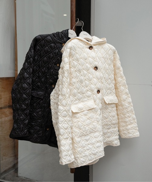 lawgy（ラウジー） コート アウター hooded quilted stitch point coat