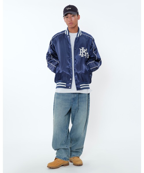KEBOZ（ケボズ） スタジャン SATIN VARSITY JACKET メンズ : ZOZOTOWN