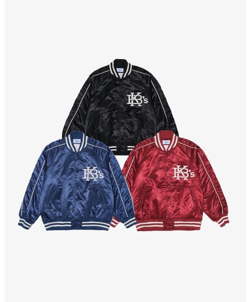 KEBOZ（ケボズ） スタジャン SATIN VARSITY JACKET メンズ : ZOZOTOWN