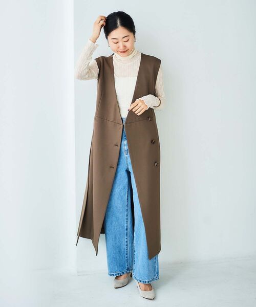 le.coeur blanc（ルクールブラン） ジャンパースカート Vカラー2WAY