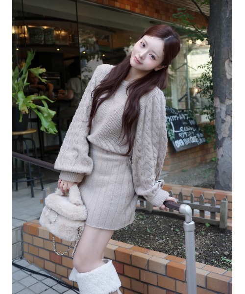 Darich（ダーリッチ） ワンピース ハートオープンニットミニワンピース