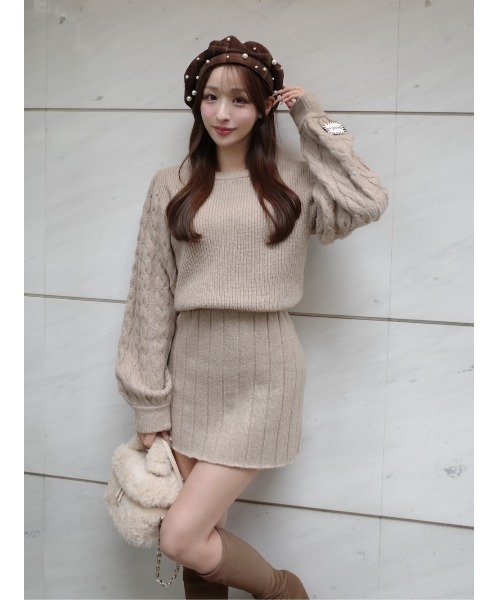 Darich（ダーリッチ） ワンピース ハートオープンニットミニワンピース