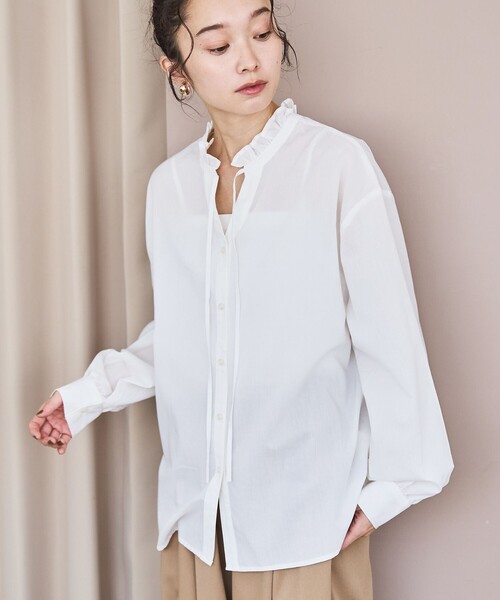 NOBLE（ノーブル） 長袖シャツ FREE ホワイト レディース : ZOZOTOWN