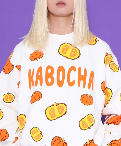 PUNYUS（プニュズ） トレーナー スウェット フード総柄スウェット