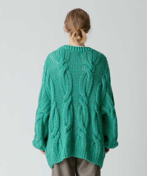 allureville（アルアバイル） カーディガン ビッグケーブルハンド