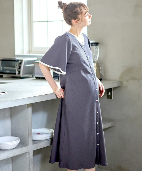 Rosemadame（ローズマダム） マタニティ テレコバイカラーネグリジェ