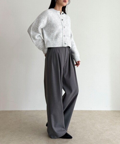 fredy emue（フレディエミュ） カーディガン スパンコールニット