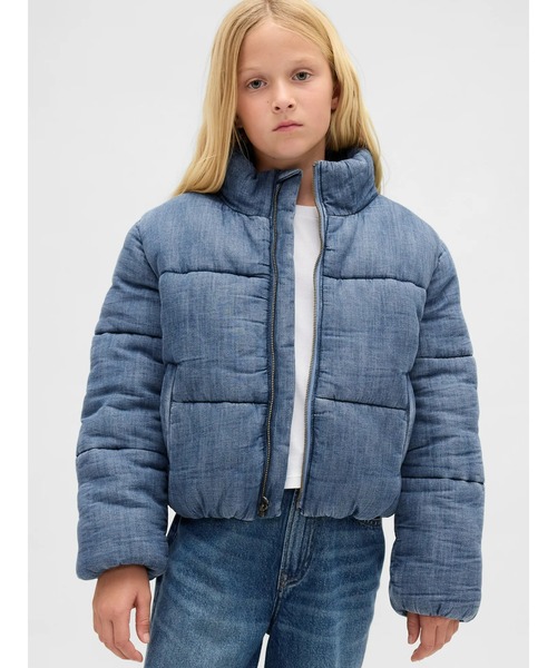 GAP（ギャップ） ダウン アウター あったか裏地付き デニムパファー