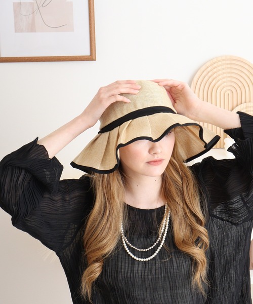 FUNALIVE（ファンアライブ） 帽子 ハット PAGE ONE ポリジュートフリル