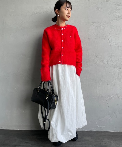 GYMPHLEX（ジムフレックス） カーディガン ロゴ刺繍 クルーネック