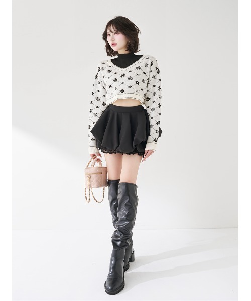 Darich（ダーリッチ） ワンピース アンサンブルスノーロゴニットミニ