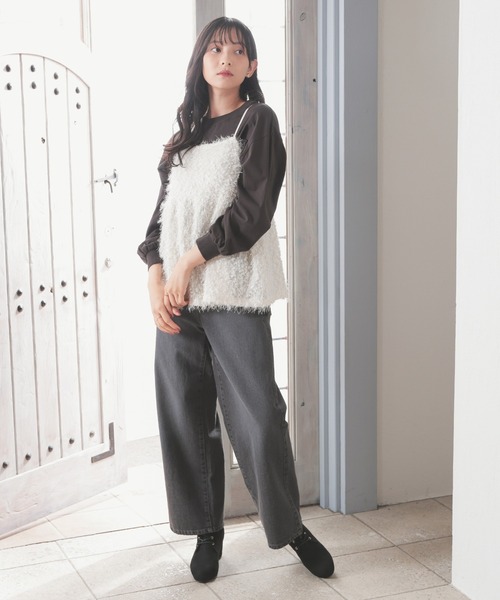 Honeys（ハニーズ） キャミソール フェザーキャミソール : ZOZOTOWN