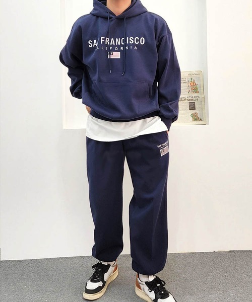 Dalfwin（ダールフィン） パーカー 「上下2点セット」SANFRANCISCO刺繍