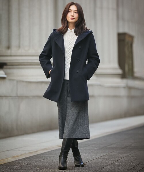 J.PRESS（J.プレス） コート アウター ショートビーバー フーデット