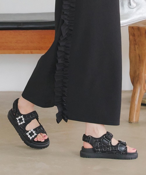 KOBE LETTUCE（神戸レタス） サンダル キルティングorツイード