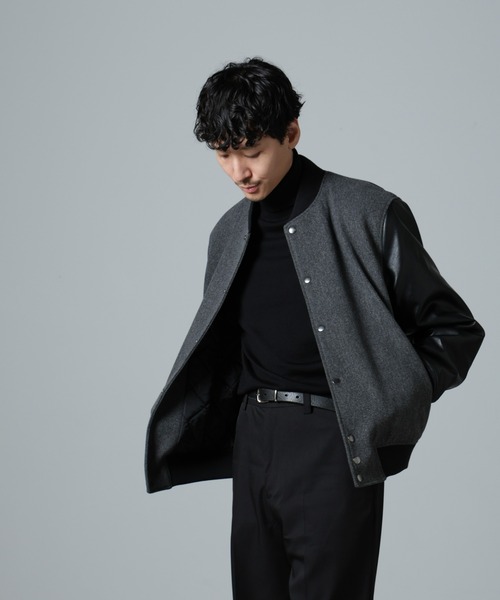 NANO universe（ナノ・ユニバース） スタジャン フェイクレザー中綿