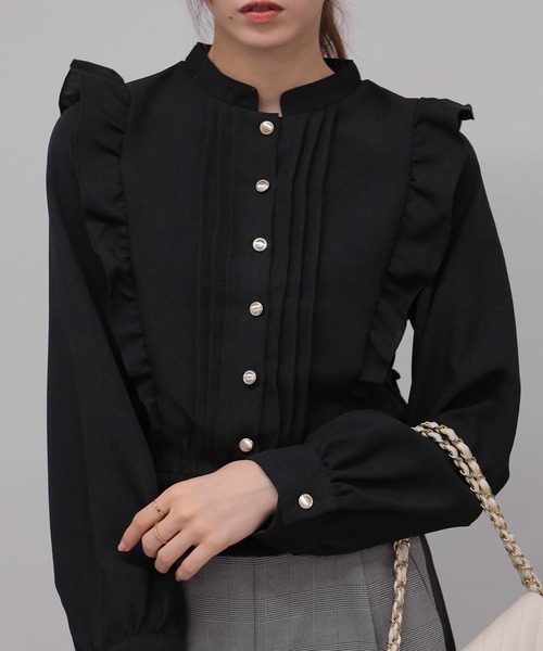 pumpkin port（パンプキンポート） ブラウス シャツ ツィード風