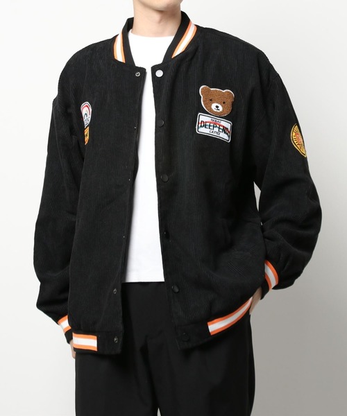 スタジャン 「HOOK」 アメカジ配色クマワッペンスタジャンジャケット