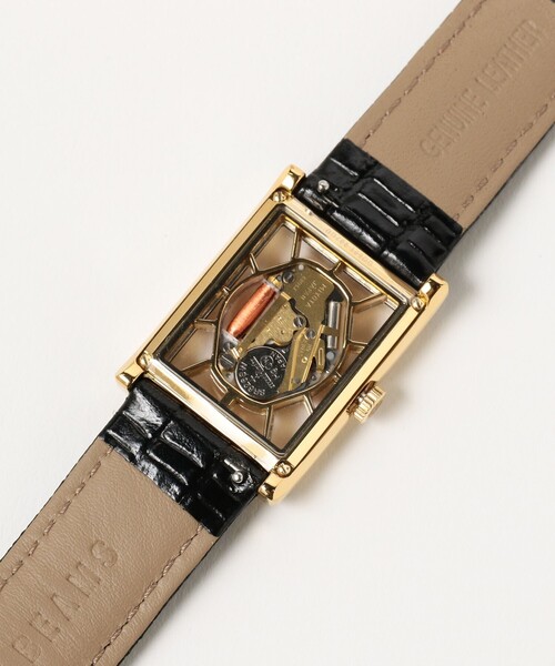 BEAMS（ビームス） 腕時計 スケルトン スクエア ウォッチ メンズ