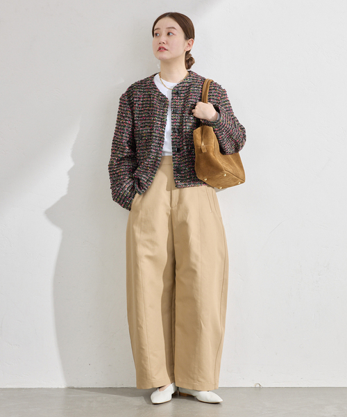 IENA（イエナ） ジャケット ノーカラージャケット ファンシーツイード