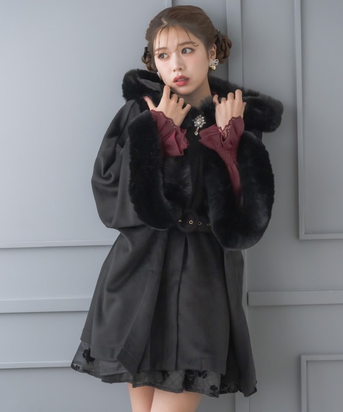 クチュールバイロジータ コート アウター ファーケープコート