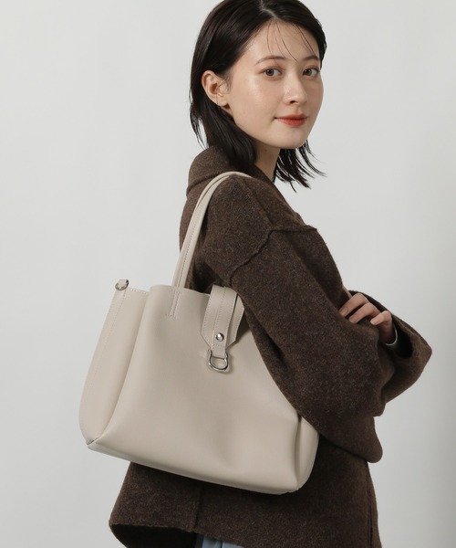 LAKOLE（ラコレ） トートバッグ 2WAYスクエアベルトトートバッグ