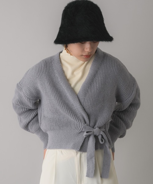 ニット セーター カシュクールニットカーディガン レディース