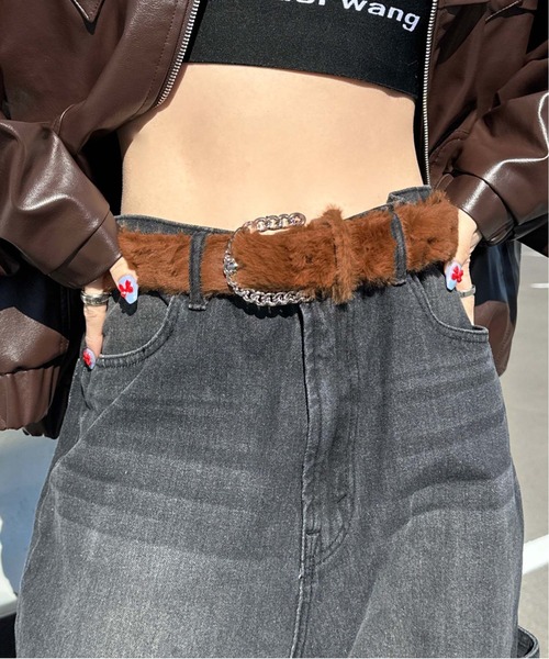 ベルト フェイクファーベルト メンズ レディース : ZOZOTOWN Yahoo!店