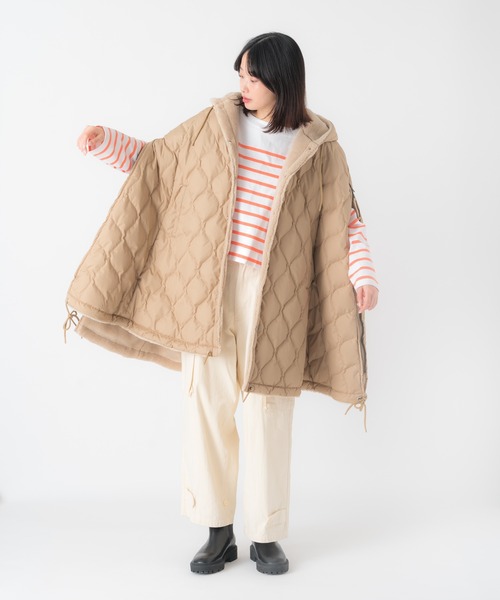 TAION（タイオン） ポンチョ ミリタリー ダウンカープ ダウンポンチョ