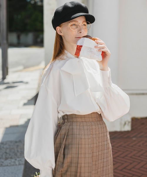 BONLECILL（ボンルシール） ブラウス シャツ ボリュームスリーブ 2way