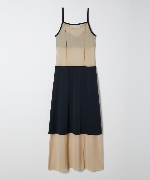 leinwande（ラインヴァンド） ワンピース Mesh Combination Dress