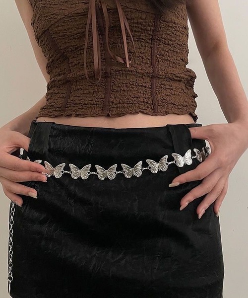 LA VORAGINE（ラ ヴォラジネ） ベルト バタフライ蝶々チェーンベルト