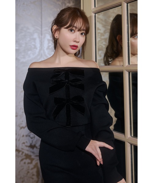 Her lip to ワンピース Simone Knit Mini Dress : ZOZOTOWN Yahoo!店