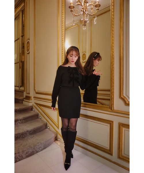 Her lip to ワンピース Simone Knit Mini Dress : ZOZOTOWN Yahoo!店