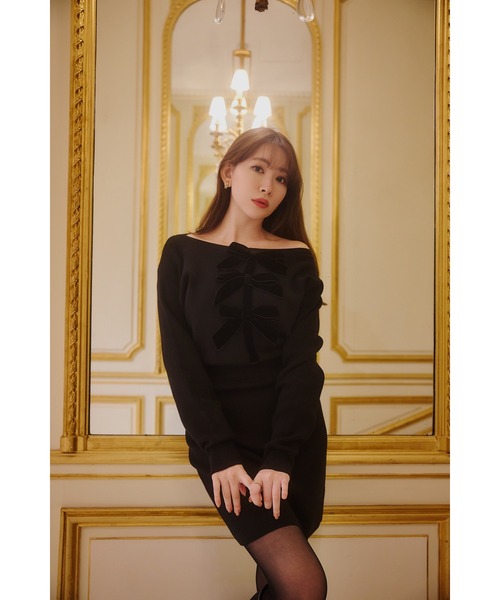 Her lip to ワンピース Simone Knit Mini Dress : ZOZOTOWN Yahoo!店